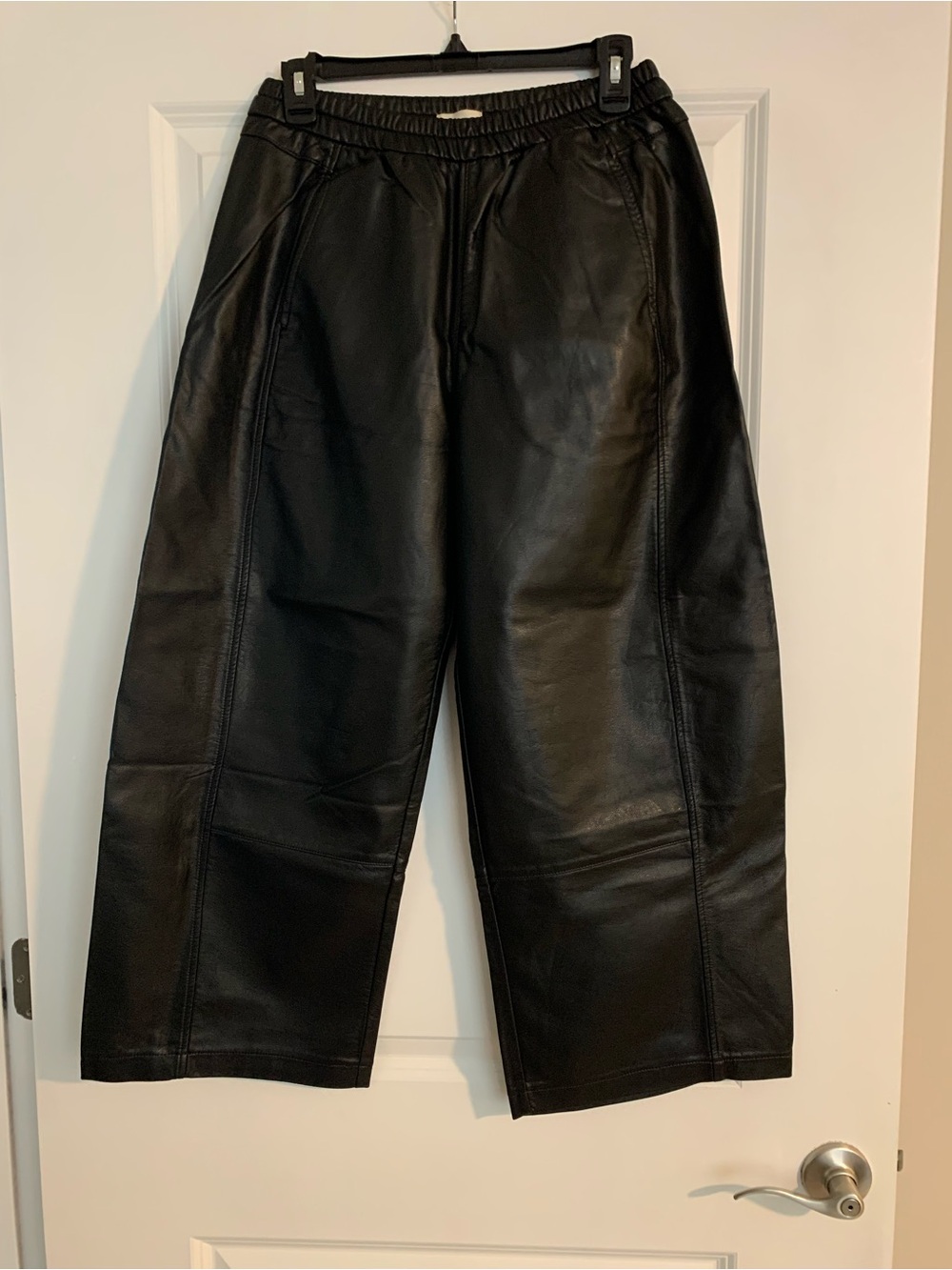 Pilcro Faux-Leather Barrel pants